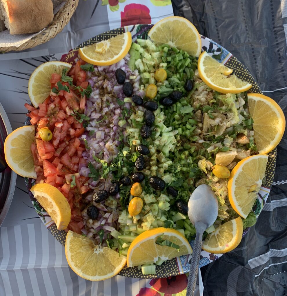 Fresh Moroccan salads and side dishes – colorful and healthy Moroccan cuisine.