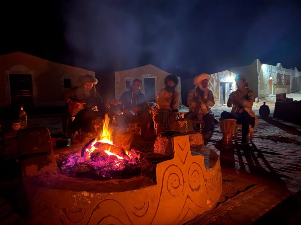 night life at desert camp chraika